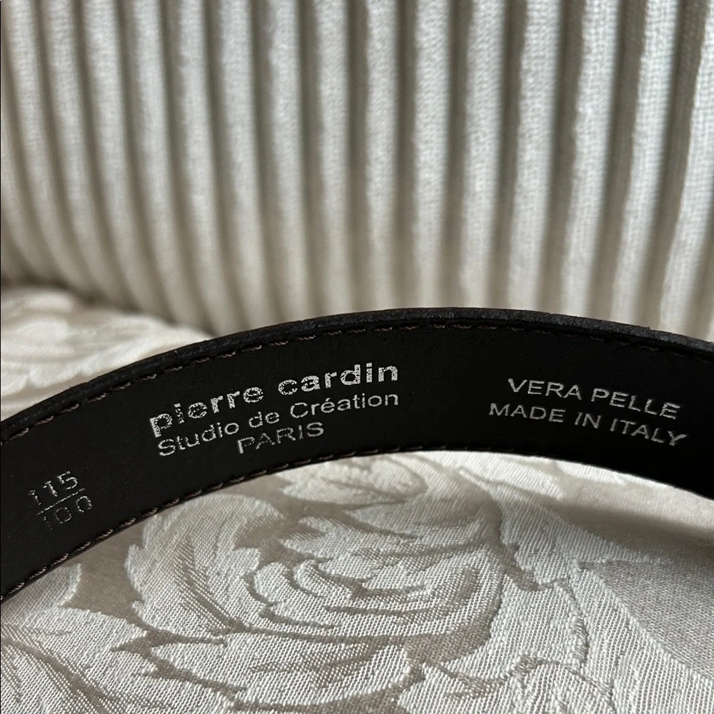 Pierre Cardin Dark Brown 44” Leather Belt